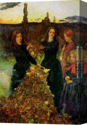Everett's Canvas Paintings - Autumn Leaves by John Everett Millais