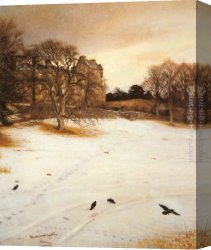 Christmas Canvas Paintings - Christmas Eve, 1887 by John Everett Millais