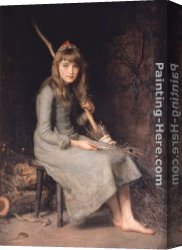 Everett's Canvas Paintings - Cinderella by John Everett Millais