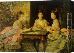 Heart Canvas Paintings - Hearts are Trumps by John Everett Millais