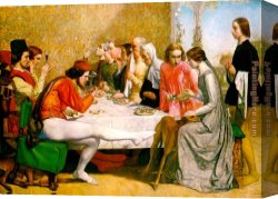 Lorenzo Costa Canvas Paintings - Lorenzo and Isabella by John Everett Millais