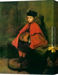 Everett's Canvas Paintings - My First Sermon by John Everett Millais