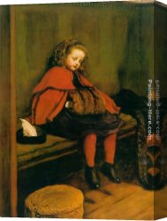 Everett's Canvas Paintings - My Second Sermon by John Everett Millais