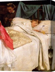Everett's Canvas Paintings - Sleeping by John Everett Millais