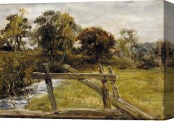 Everett's Canvas Paintings - View Near Hampstead by John Everett Millais