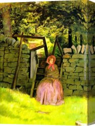 Waiting Canvas Paintings - Waiting by John Everett Millais