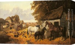 Bringing in The Hay Canvas Paintings - Bringing in the Hay by John Frederick Herring, Jnr