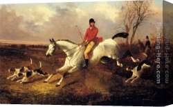 John Frederick Herring, Jnr Canvas Paintings - Over The Brook by John Frederick Herring, Jnr
