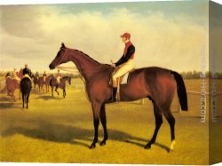 John Frederick Herring, Jnr Canvas Paintings - Don John, The Winner of the 1838 St. Leger with William Scott Up by John Frederick Herring Snr