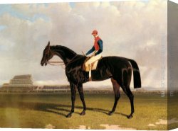 John Frederick Herring, Jnr Canvas Paintings - Lord Chesterfield's Industry with William Scott up at Epsom by John Frederick Herring Snr