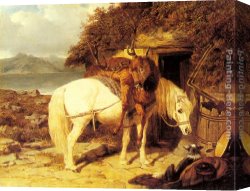 The Beginning of a Perfect Day Canvas Paintings - The End of the Day by John Frederick Herring Snr