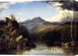 Landscape with a Lake Canvas Paintings - Landscape by John Frederick Kensett