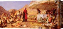 Desert, Canvas Paintings - A Frank Encampment In The Desert Of Mount Sinai by John Frederick Lewis