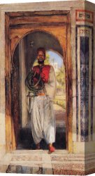 Fantomas Pipe And Newspaper Canvas Paintings - The Pipe Bearer by John Frederick Lewis