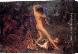 Leda And The Swan Canvas Paintings - Orpheus by John Macallan Swan