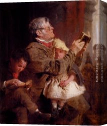 John Morgan Canvas Paintings - Finding The Text by John Morgan