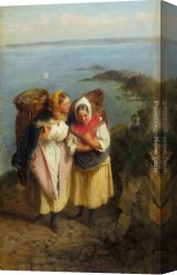 John Morgan Canvas Paintings - The Gossips by John Morgan