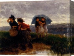 John Morgan Canvas Paintings - The storm by John Morgan