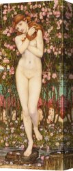 Stanhope Canvas Paintings - Nymph by John Roddam Spencer Stanhope