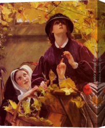 Roger Canvas Paintings - "The Wine That Maketh Glad The Heart Of Man" Psalm 104 by John Rogers Herbert