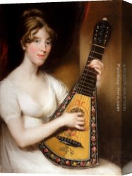 Portrait of a Lady Holding a Fan Canvas Paintings - Portrait Of A Lady by John Russell