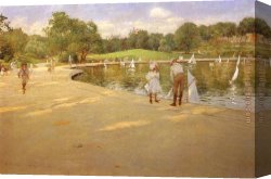 A Sunny Morning at Beaumont-le Roger Canvas Paintings - A Morning Walk by John Singer Sargent