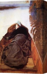 An English River in Autumn Canvas Paintings - Autumn on the River by John Singer Sargent