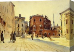 Campo Canvas Paintings - Campo Dei Gesuiti by John Singer Sargent