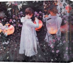 Park of Rose Canvas Paintings - Carnation, Lily, Lily, Rose by John Singer Sargent