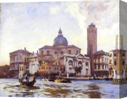 Venice Canvas Paintings - Palazzo Labia and San Geremia Venice by John Singer Sargent