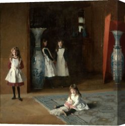 The Daughters of Judah in Babylon Canvas Paintings - The Daughters of Edward Darley Boit by John Singer Sargent