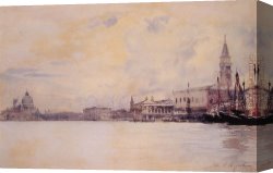 Venice Canvas Paintings - The Entrance to the Grand Canal Venice by John Singer Sargent