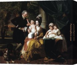 Family Canvas Paintings - Sir William Pepperrell and Family by John Singleton Copley