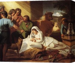Nativity Canvas Paintings - The Nativity by John Singleton Copley