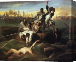 John Canvas Paintings - Watson and the Shark by John Singleton Copley