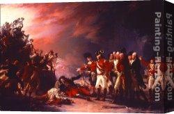 Gibraltar Canvas Paintings - The Sortie Made by the Garrison of Gibraltar by John Trumbull