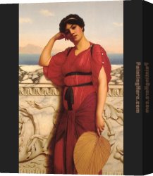 Classical Canvas Paintings - A Classical Lady by John William Godward