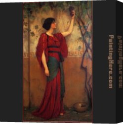 John William Godward Canvas Paintings - Autumn by John William Godward
