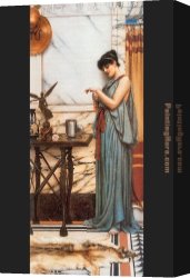 Gift Canvas Paintings - His Birthday Gift by John William Godward