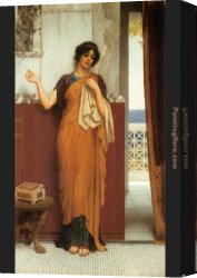 Distant Thoughts Canvas Paintings - Idle Thoughts by John William Godward