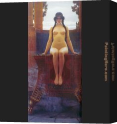 John Canvas Paintings - The Delphic Oracle by John William Godward