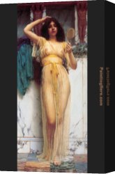 John William Godward Canvas Paintings - The Mirror by John William Godward
