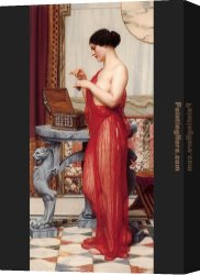 The Perfume Maker Canvas Paintings - The New Perfume by John William Godward