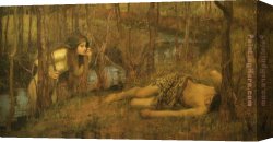 John William Waterhouse Canvas Paintings - A Naiad by John William Waterhouse