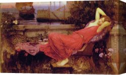 Bacchus And Ariadne Canvas Paintings - Ariadne by John William Waterhouse
