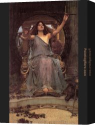 The Stirrup Cup Canvas Paintings - Circe offering the Cup to Ulysses by John William Waterhouse