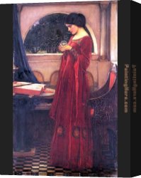 Preparing for The Costume Ball Canvas Paintings - Crystal Ball by John William Waterhouse