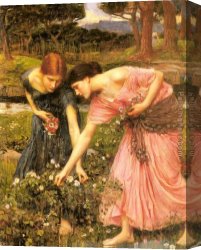Gather Ye Rosebuds While Ye May I Canvas Paintings - Gather ye rosebuds while ye may by John William Waterhouse