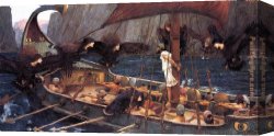 John Canvas Paintings - Odysseus and the Sirens by John William Waterhouse
