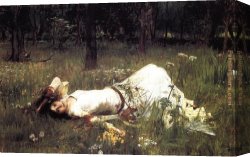 John Canvas Paintings - Ophelia by John William Waterhouse